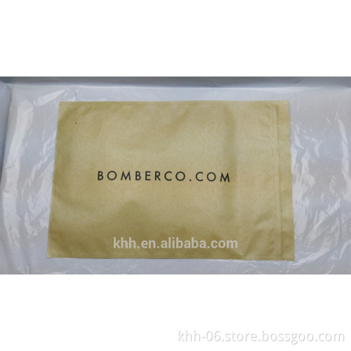 CMYK Printed clothes packaging kraft paper zipper bag